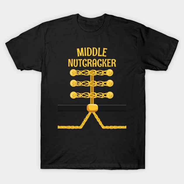 MIDDLE Nutcracker Matching Family Christmas T-Shirt by TheTeeBee